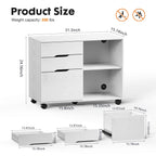 Filing Cabinet, 3 Drawer Rolling for Offices