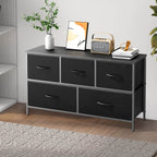 Storage Cabinet with Metal Frame for Bedroom Dresser