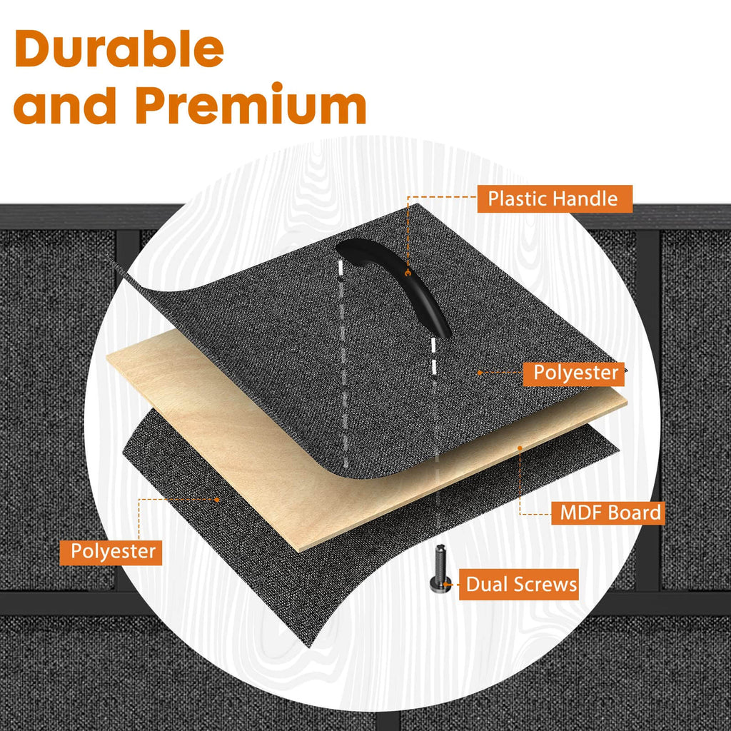 Storage Cabinet with Metal Frame for Bedroom Dresser