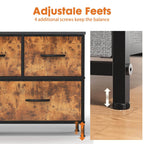 Storage Cabinet with Metal Frame for Bedroom Dresser