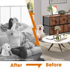 Storage Cabinet with Metal Frame for Bedroom Dresser