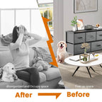 Storage Cabinet with Metal Frame for Bedroom Dresser