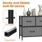 Storage Cabinet with Metal Frame for Bedroom Dresser