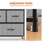 Storage Cabinet with Metal Frame for Bedroom Dresser