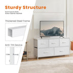 Storage Cabinet with Metal Frame for Bedroom Dresser