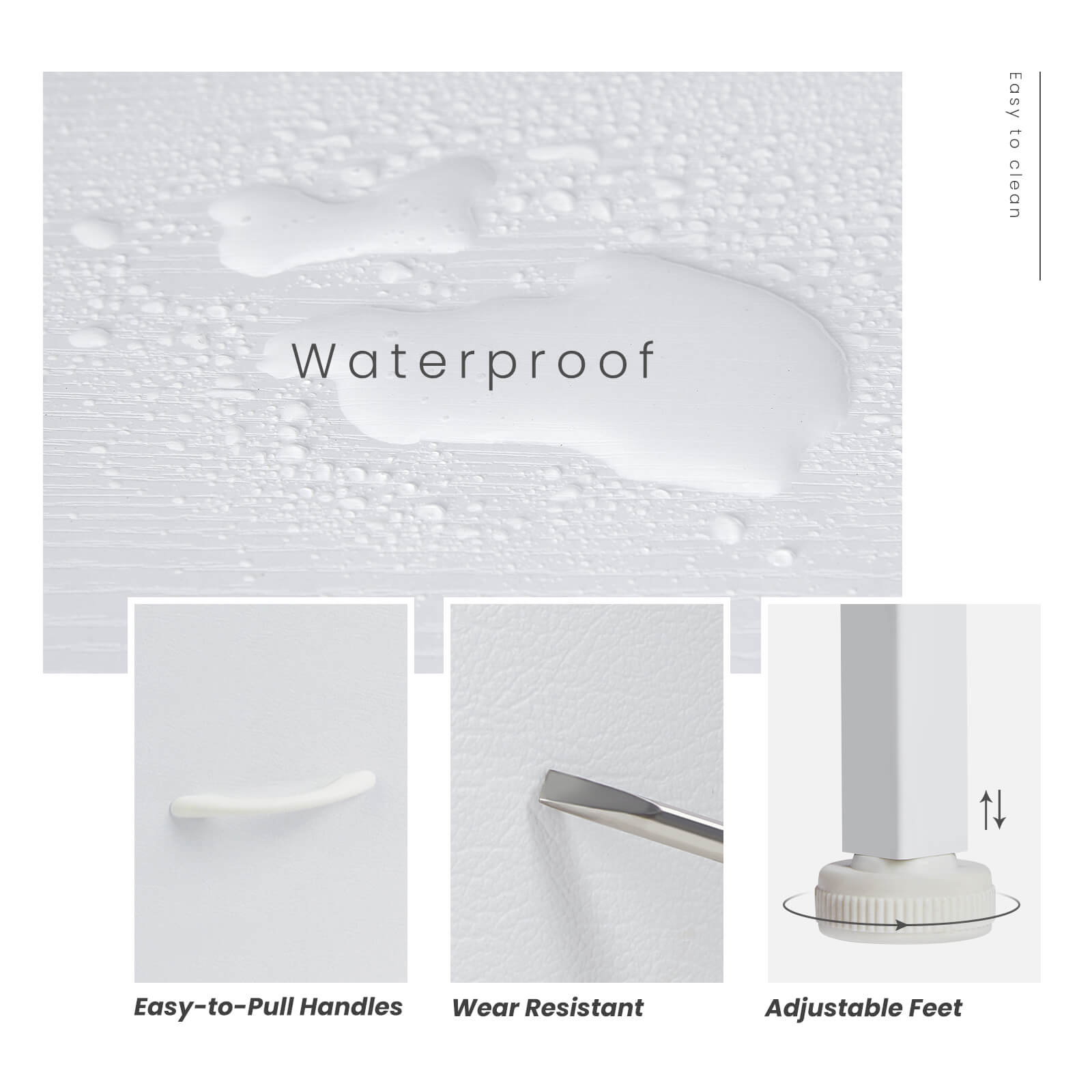 Storage Cabinet with Metal Frame for Bedroom Dresser