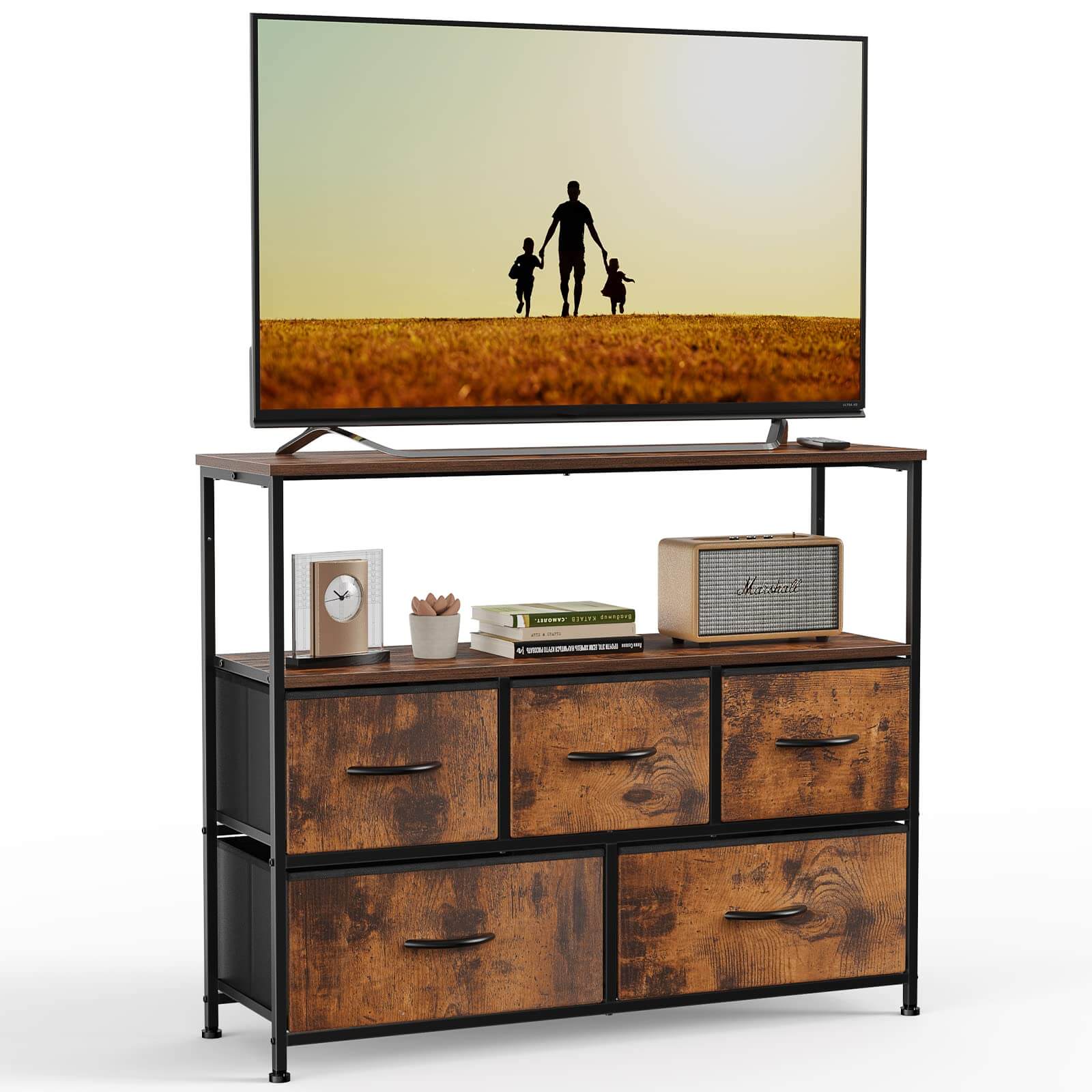 Storage Shelf TV Stand for Living Room Bedroom
