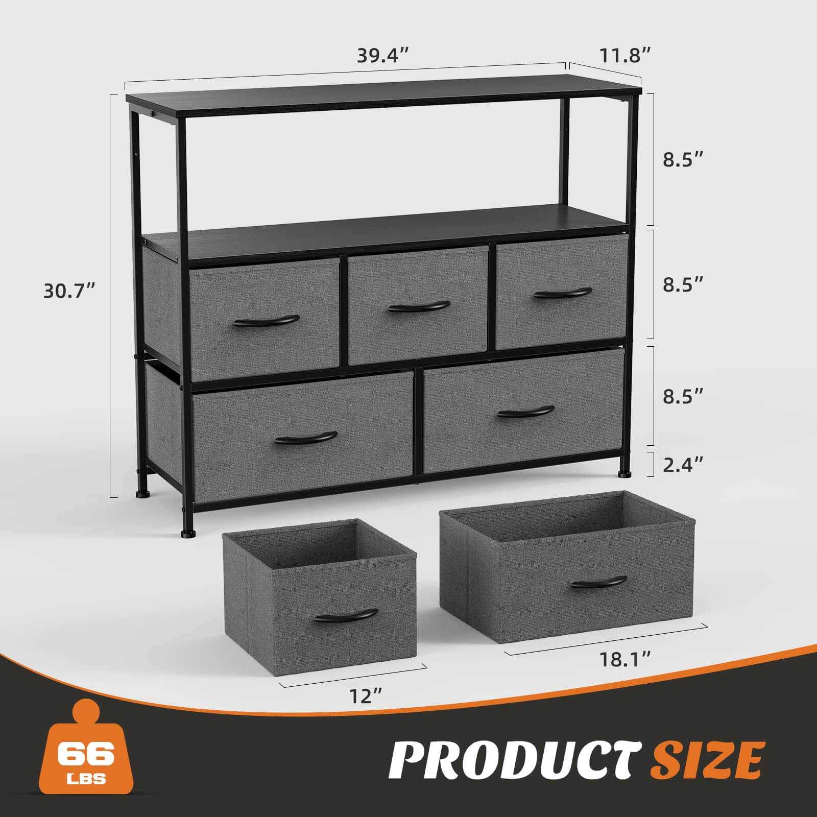 Storage Shelf TV Stand for Living Room Bedroom