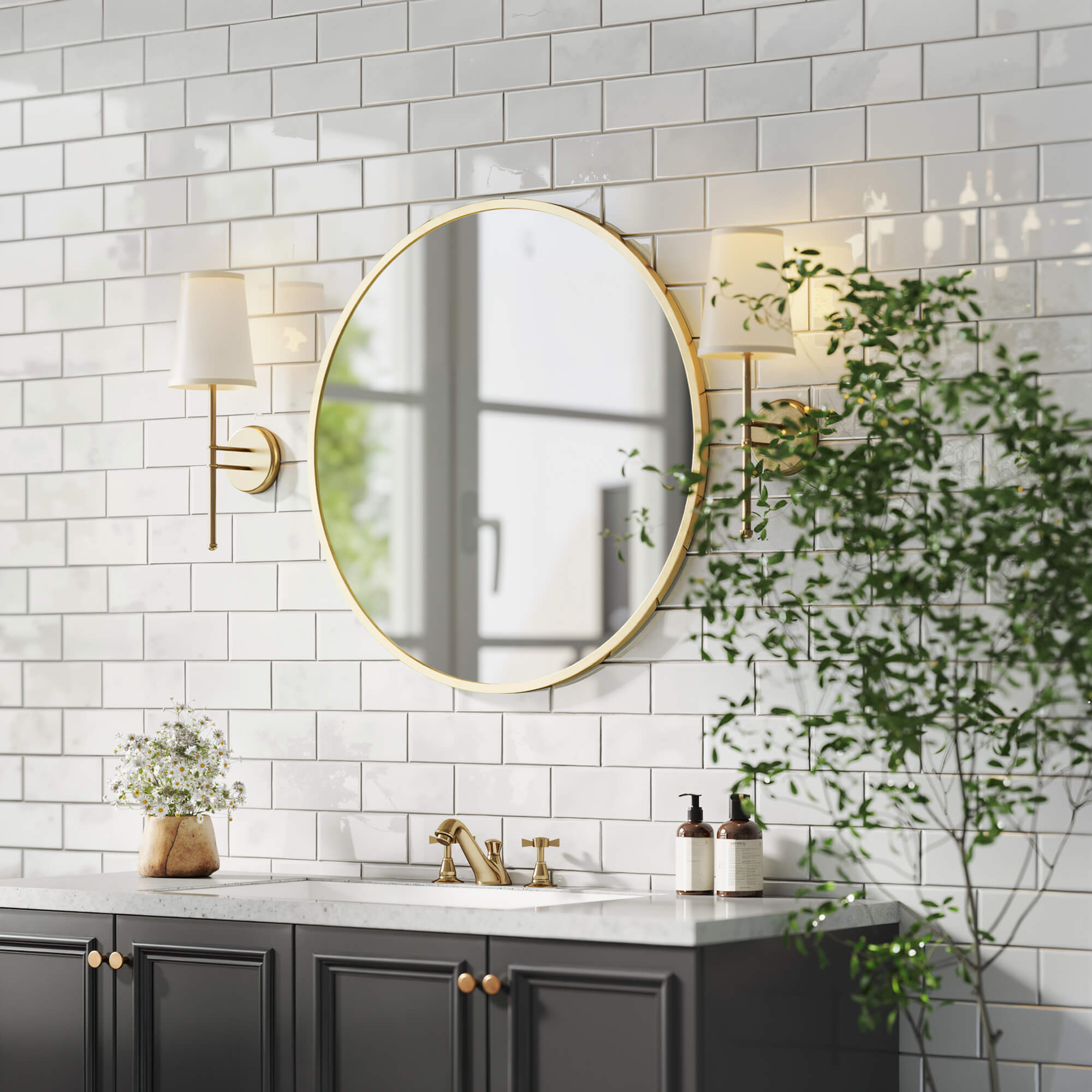 Elegant Round Wall Mirror for Home