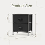 Nightstand 2 Piece Set for Bedroom