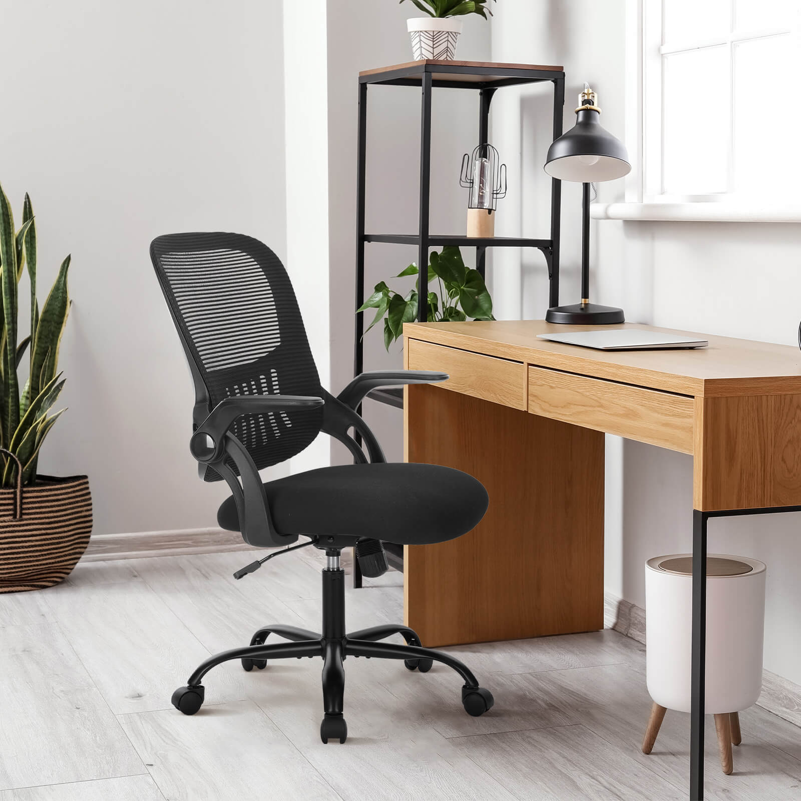 Office Chair with Wheels Reversible Armrests