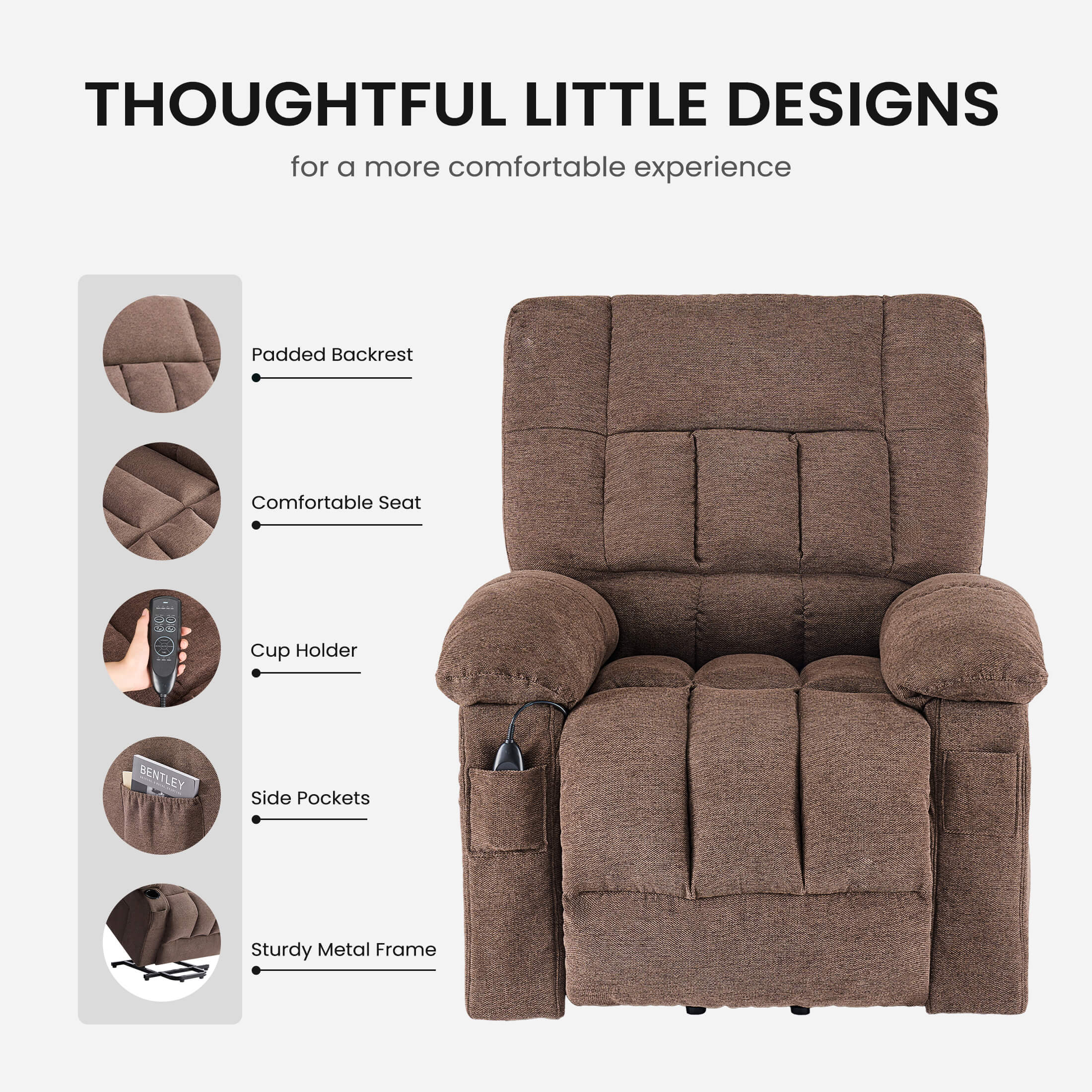 Electric Massage Recliner for the Elderly, Enjoy Home Living