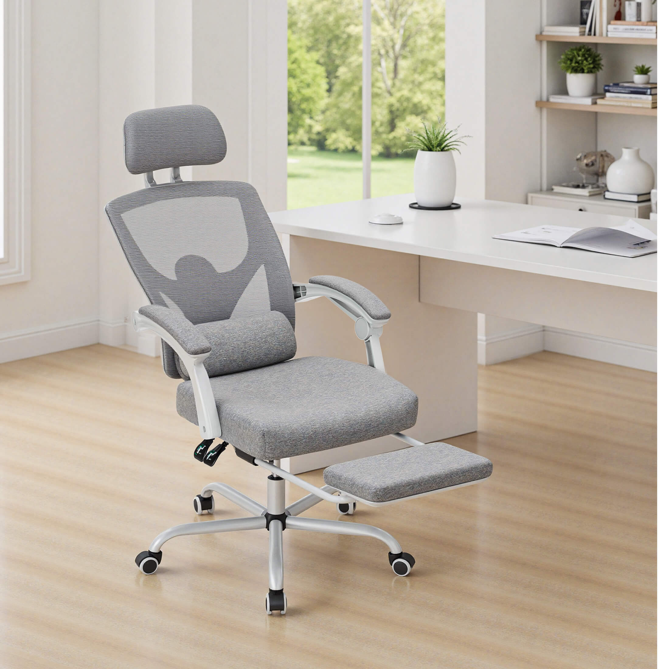 Sweetcrispy Office Chair with Lumbar Extendable Pedal – Rudy Furniture