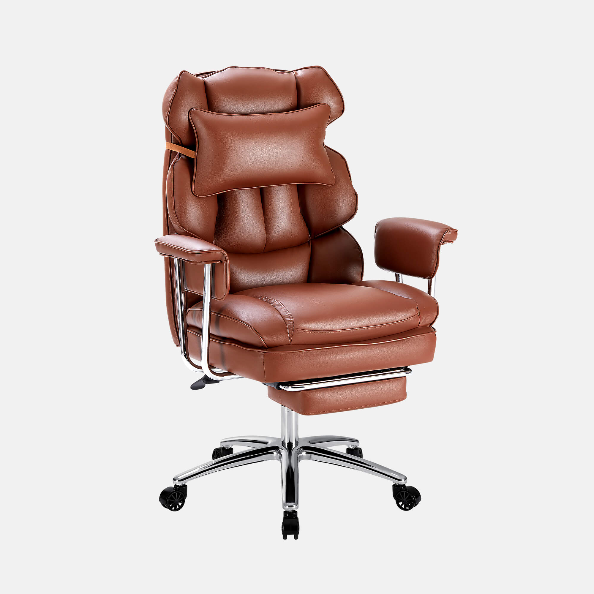 Computer Chair Leather with Leg Rest for Office