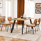 Dining Chair 2 Piece Faux Leather Cushion Set for Dining Room