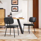 Dining Chair 2 Piece Faux Leather Cushion Set for Dining Room