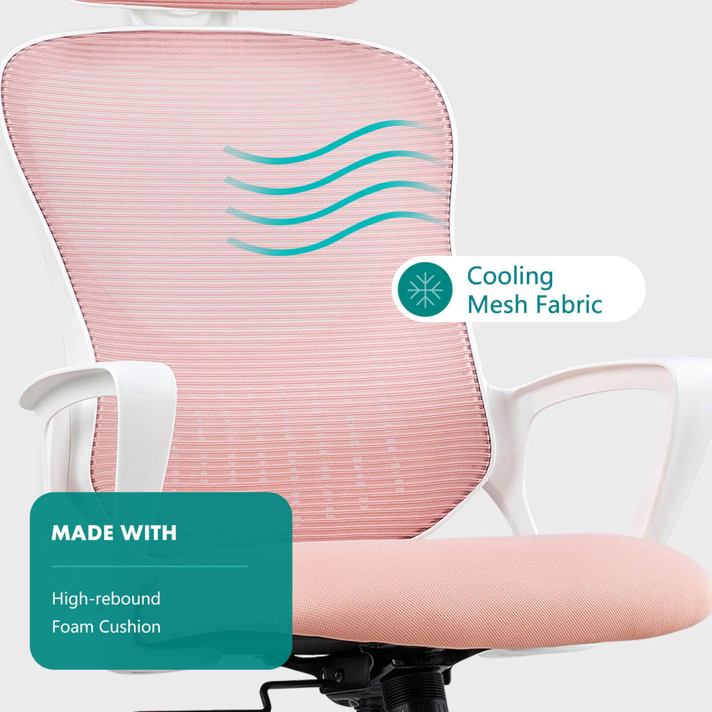 Office Chair High Back with Adjustable Headrest for Office