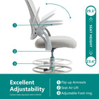 Office Chair with Reversible Armrest Lumbar Support