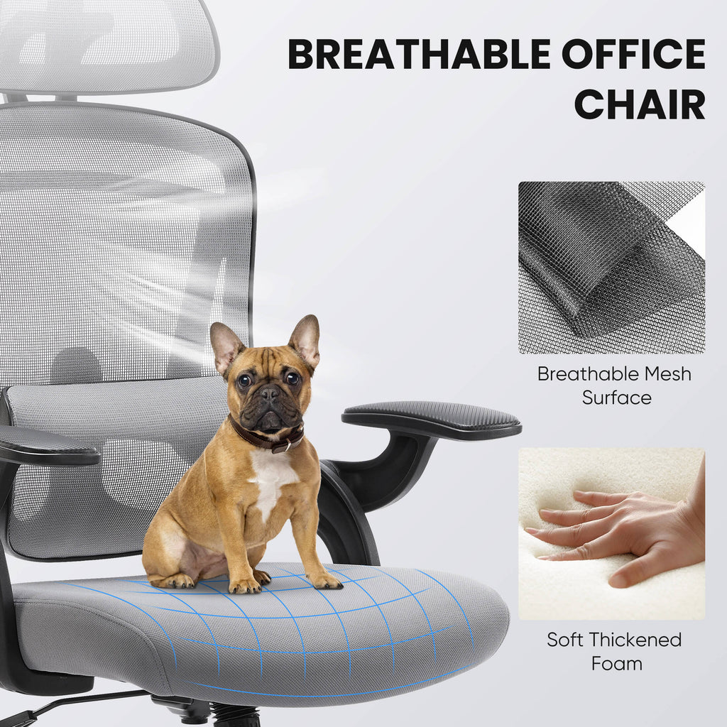 Office Chair 120° Tilt with Flip-Up Armrests for Offices