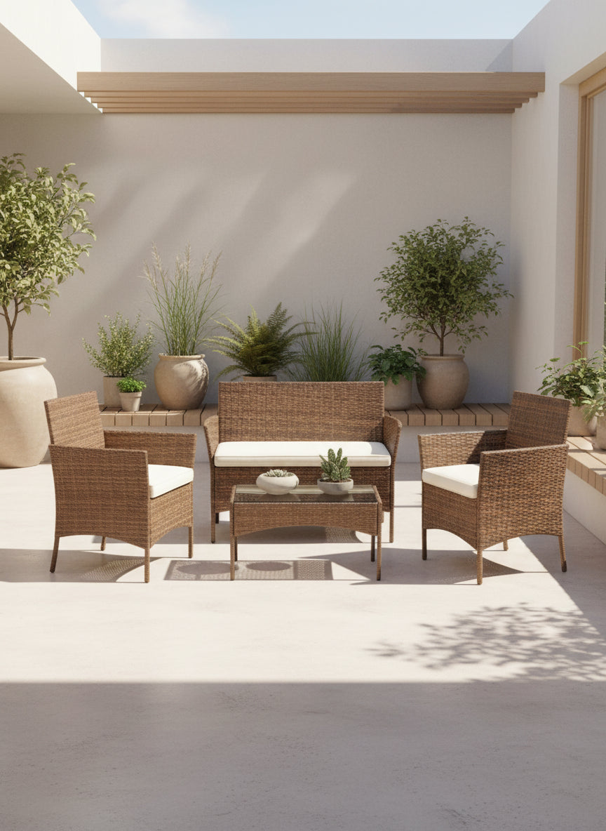 Rattan Set for Patio Relaxation