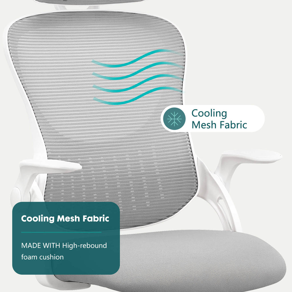 Office Chair High Back with Adjustable Headrest for Office