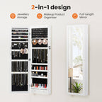 Jewellery Cabinet Hangable with Mirror for Bedroom