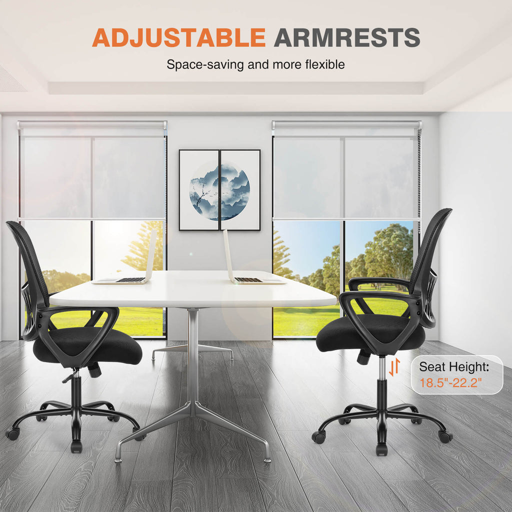 Office Chair with Lumbar Support and Armrests