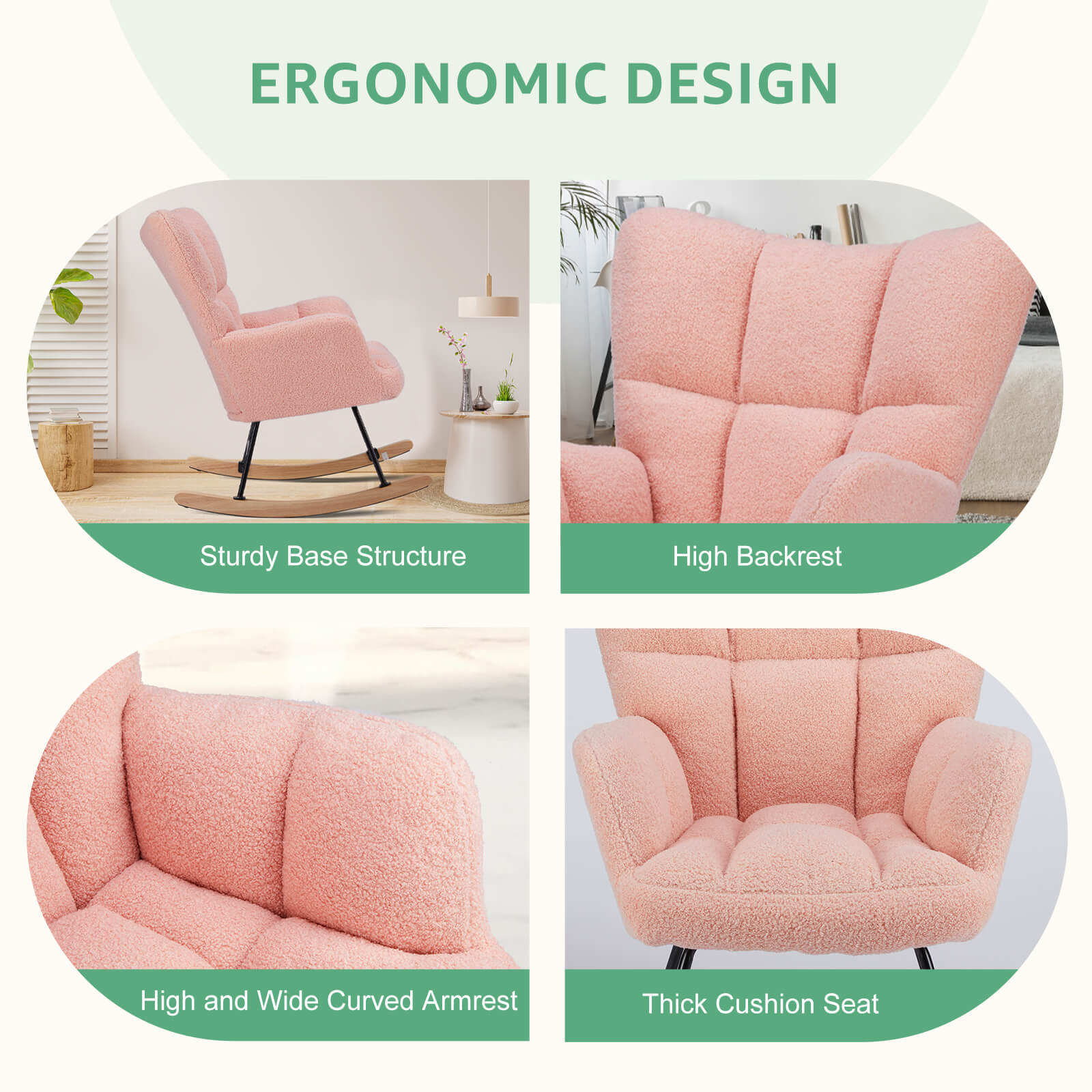 Rocking Chair Soft and Thick for Nursery