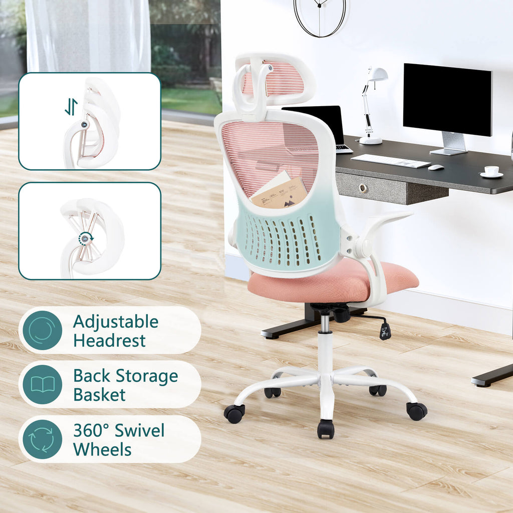 Office Chair High Back with Adjustable Headrest for Office