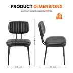 Dining Chair 2 Piece Faux Leather Cushion Set for Dining Room