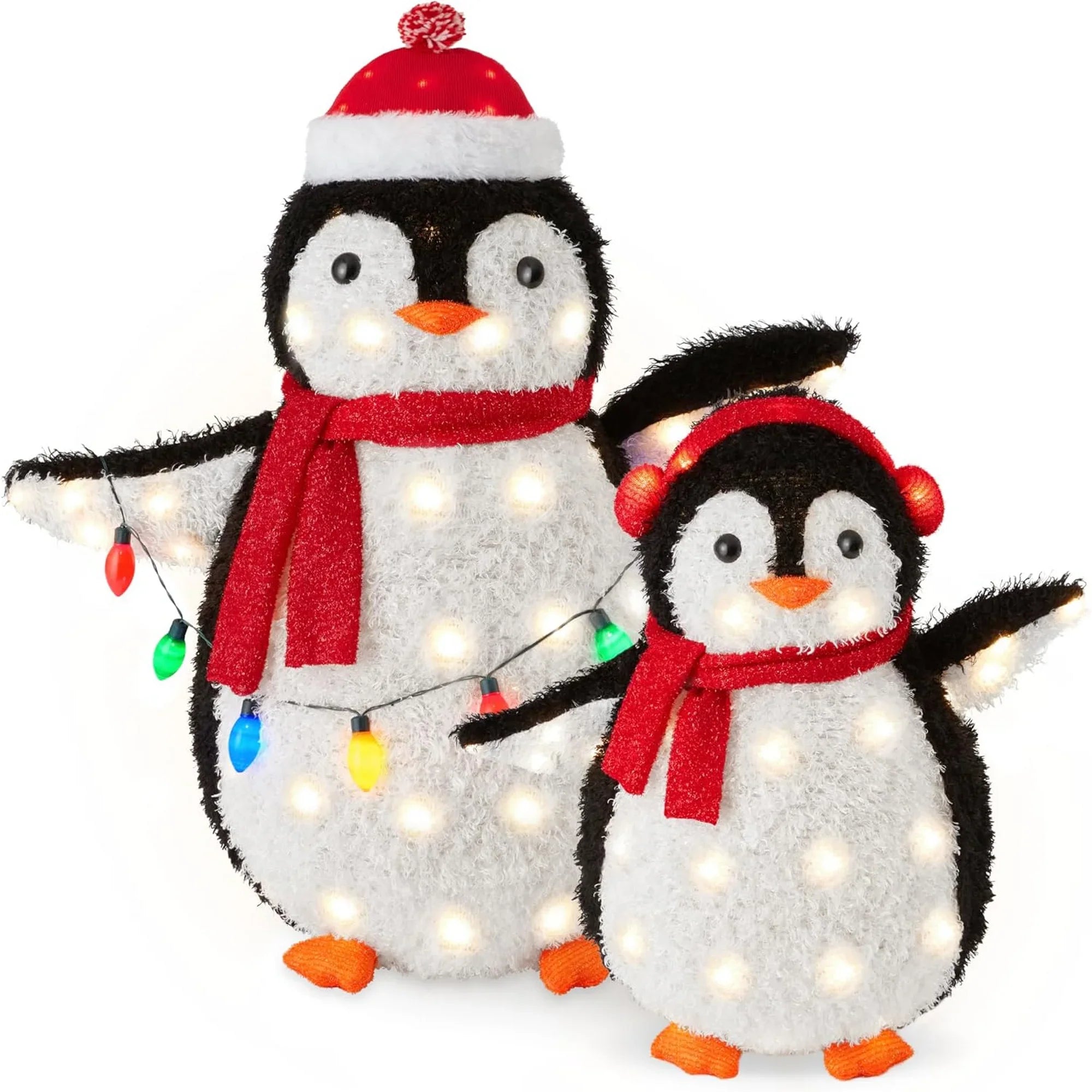 Lighted Penguin Set Outdoor Christmas Decoration