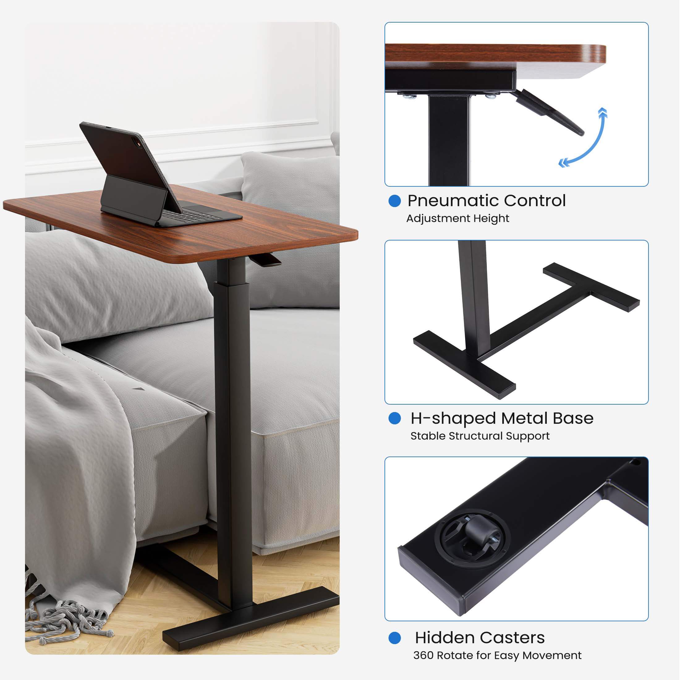 Removable Standing Table for Bedroom Office