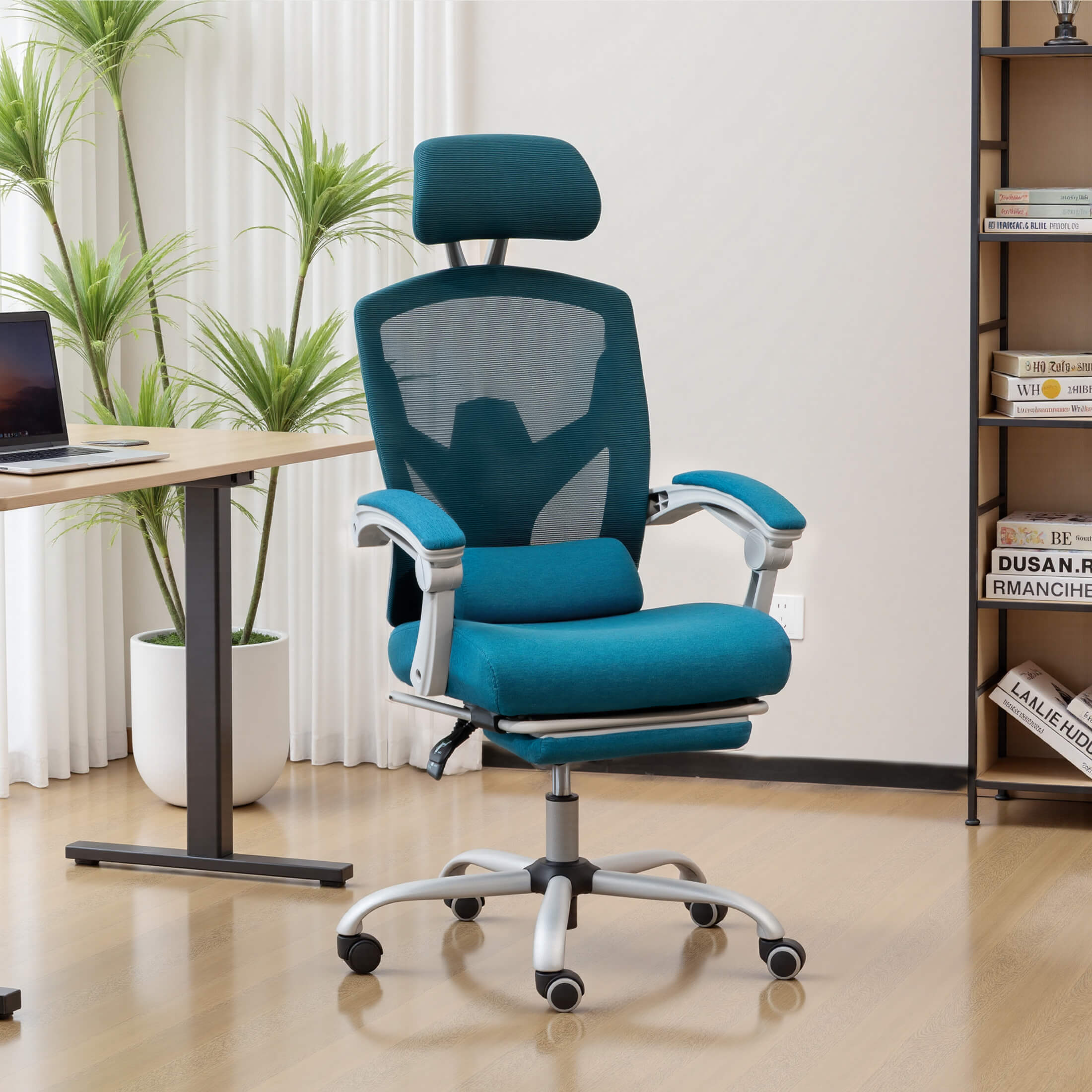 Office Chair with Lumbar Extendable Pedal