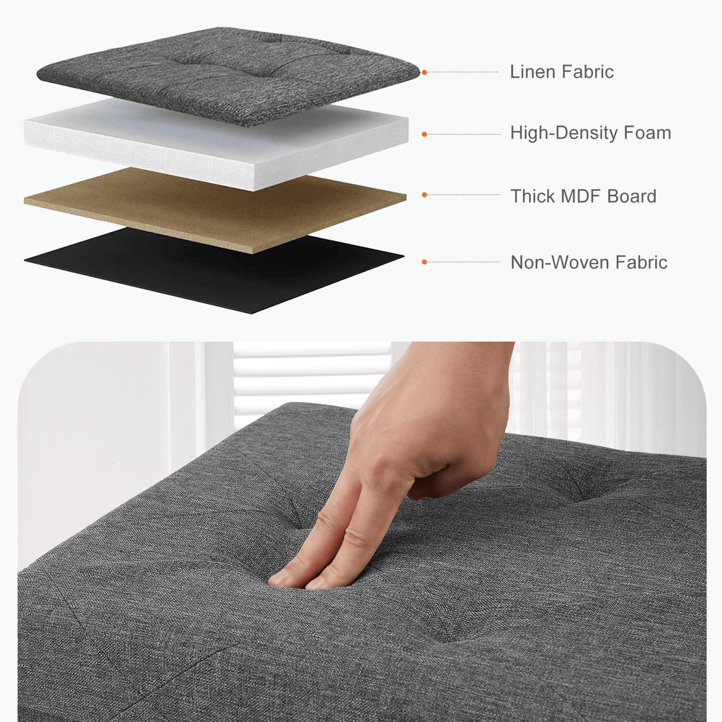 Bed Footstool storage ottoman for Bedroom and Entry Door