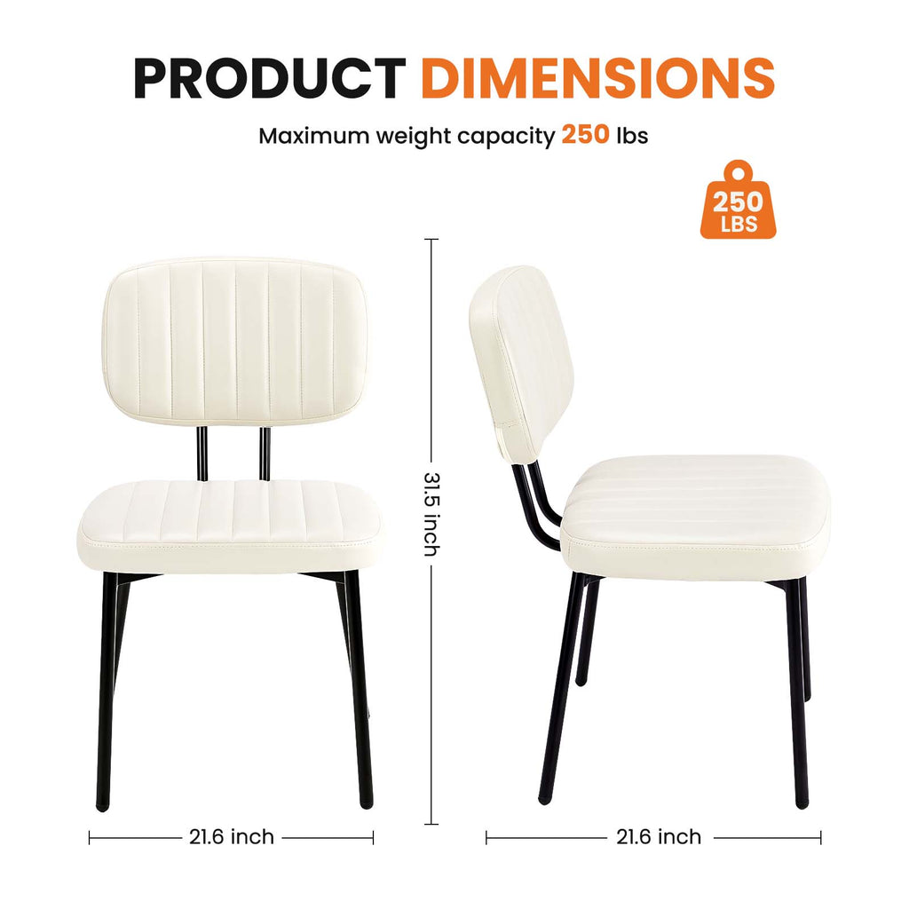 Dining Chair 2 Piece Faux Leather Cushion Set for Dining Room