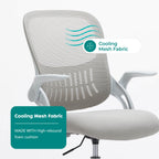 Office Chair with Reversible Armrest Lumbar Support