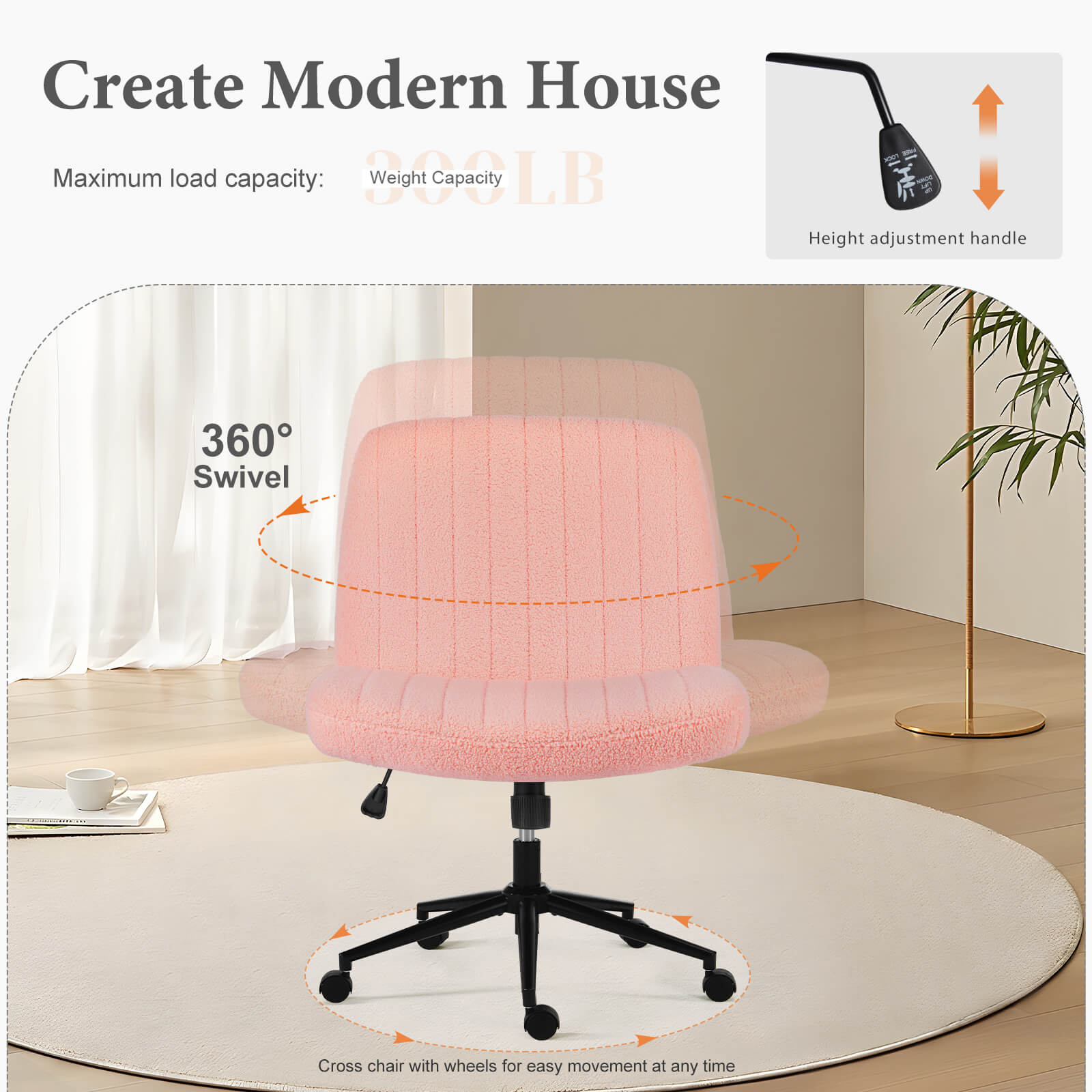 Armless Plank Chair, Adjustable, for Bedroom