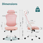 Office Chair High Back with Adjustable Headrest for Office