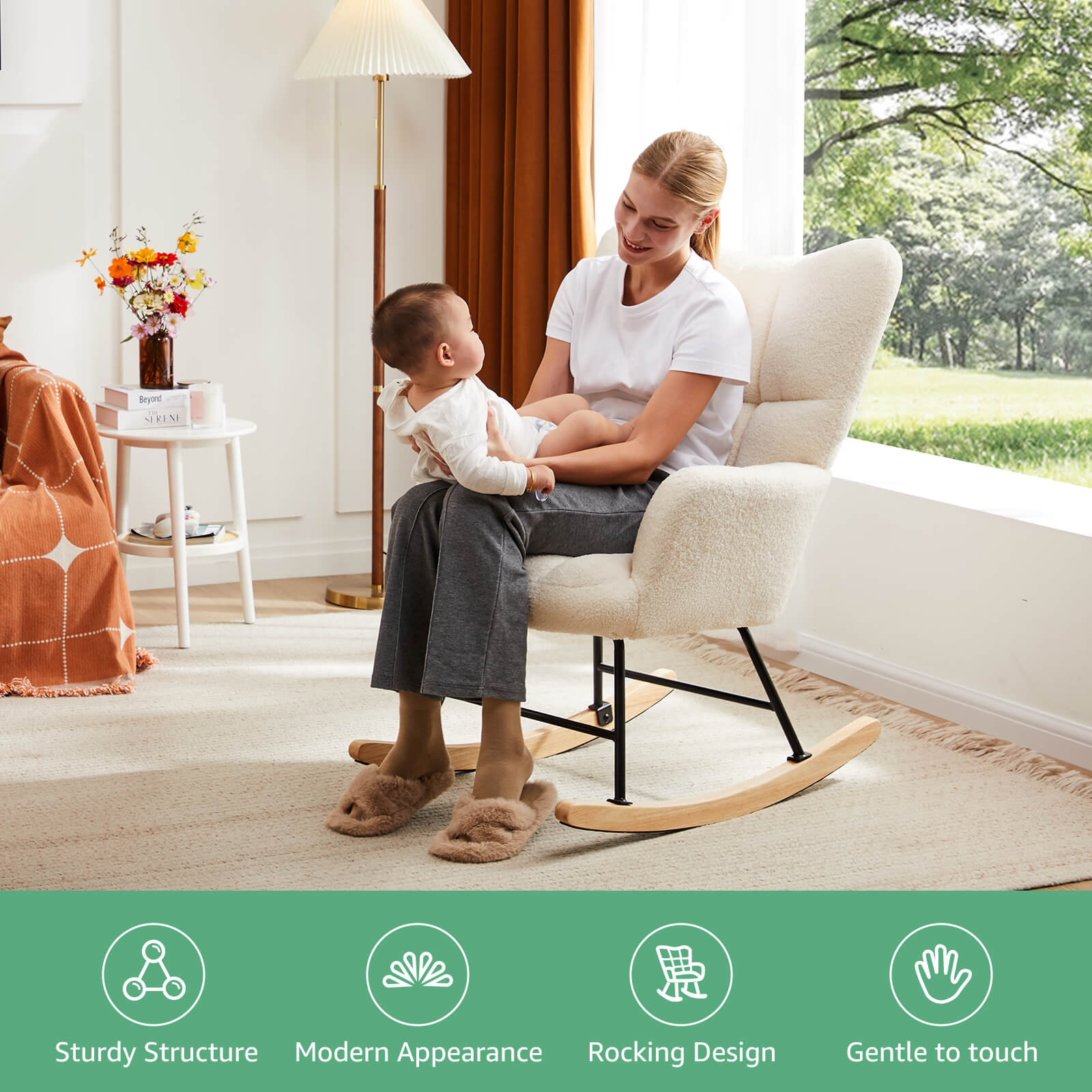 Rocking Chair Soft and Thick for Nursery