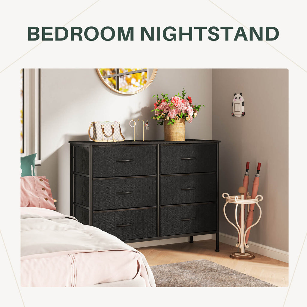 TV Stand with Wide Drawers for Bedroom