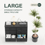 TV Stand with Wide Drawers for Bedroom