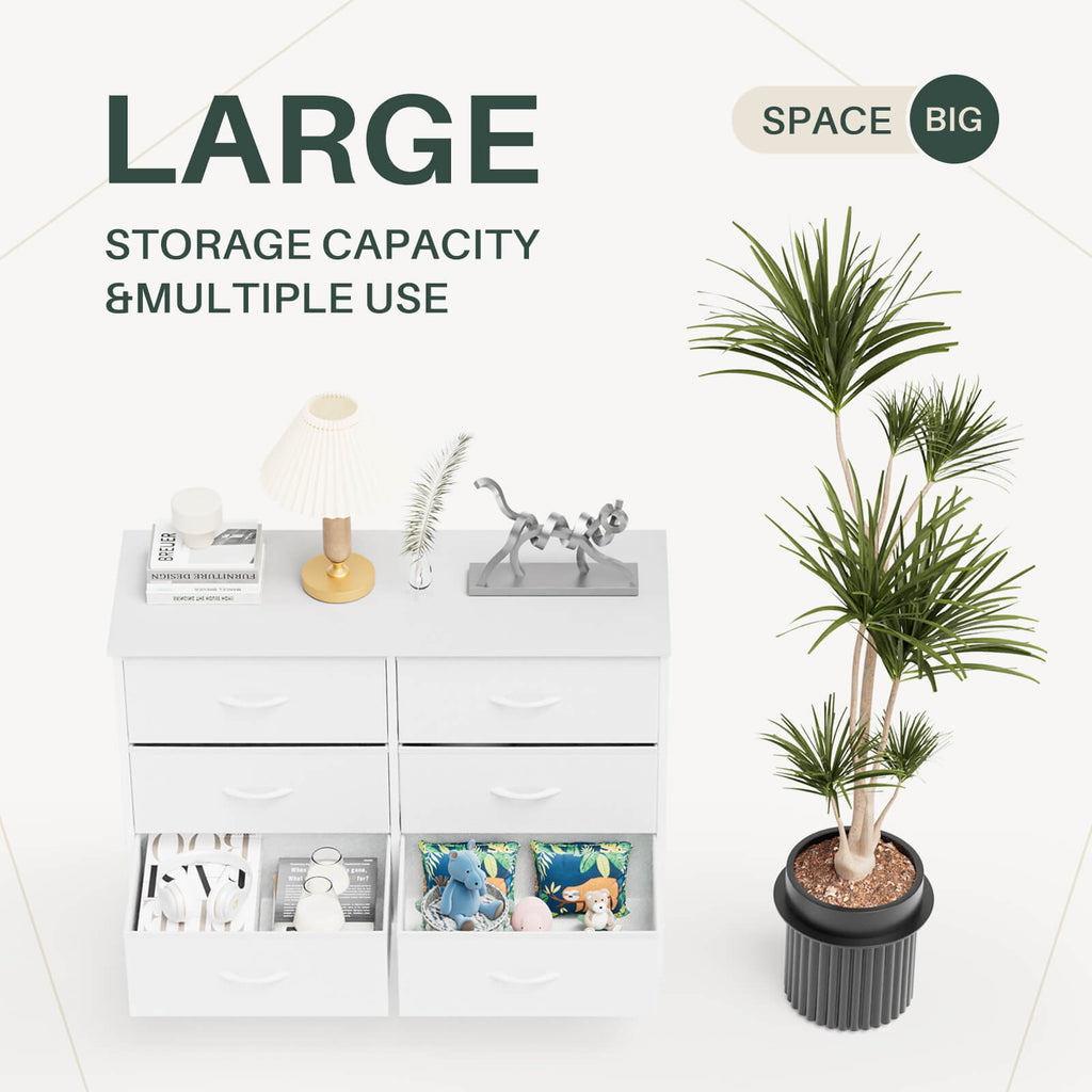 TV Stand with Wide Drawers for Bedroom