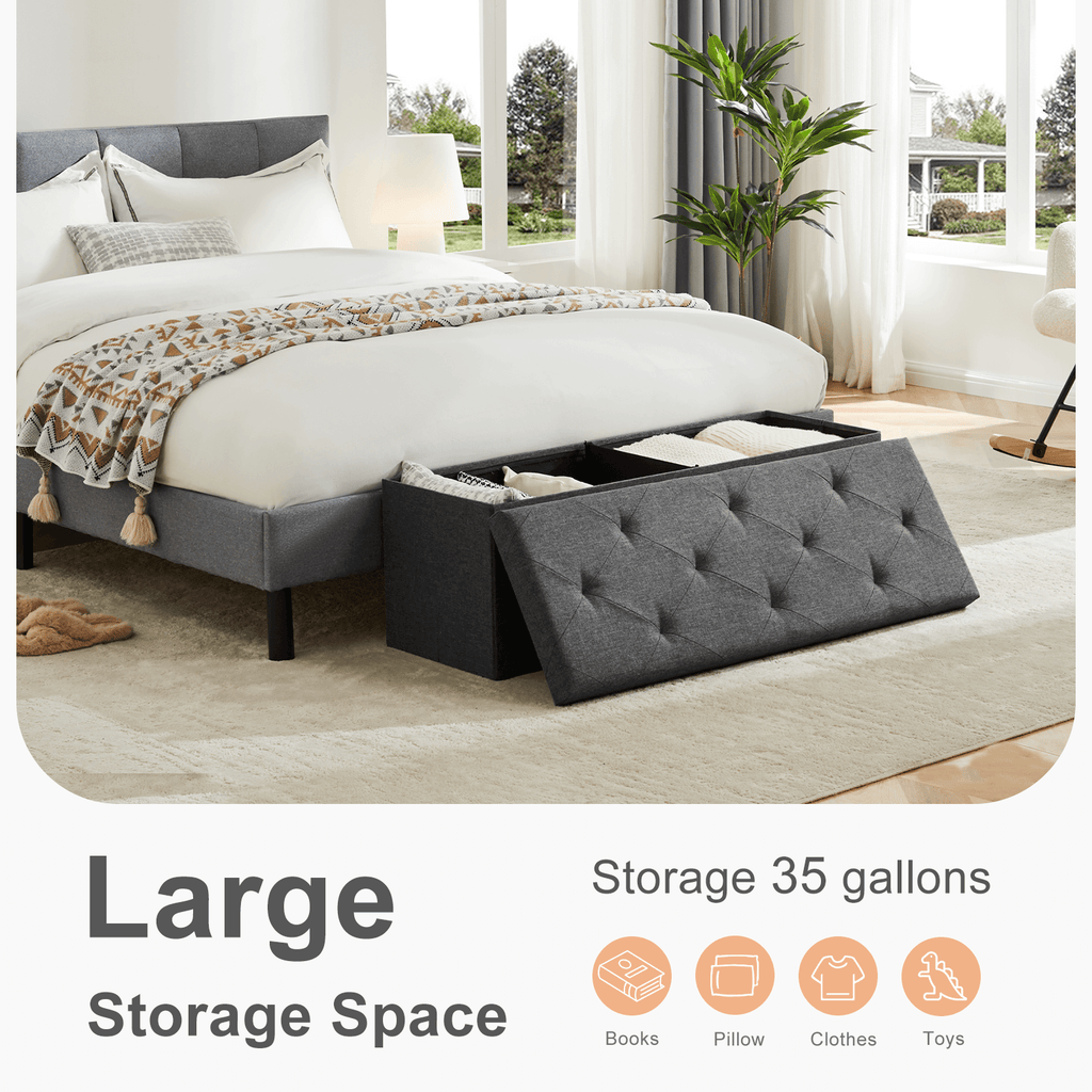 Bed Footstool storage ottoman for Bedroom and Entry Door