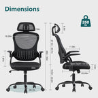 Office Chair High Back with Adjustable Headrest for Office