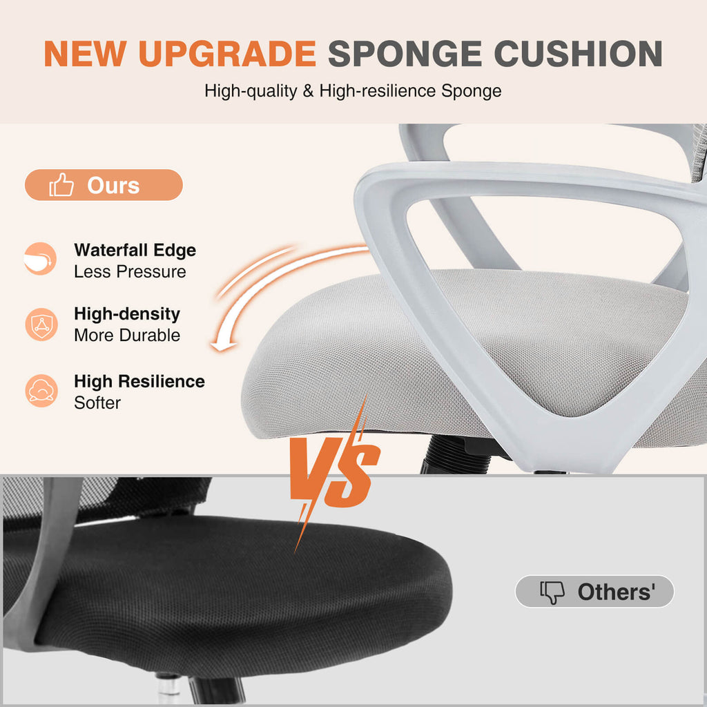Office Chair with Lumbar Support and Armrests