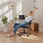 Computer Chair without Armrests Swivel for Study Room