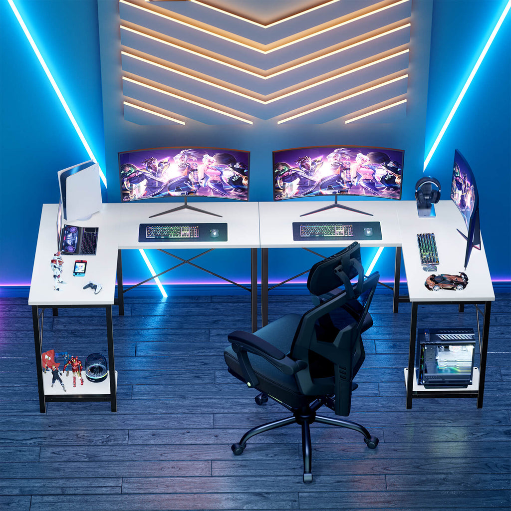 Play Table, L-Shape with Stand Side Pocket for Home