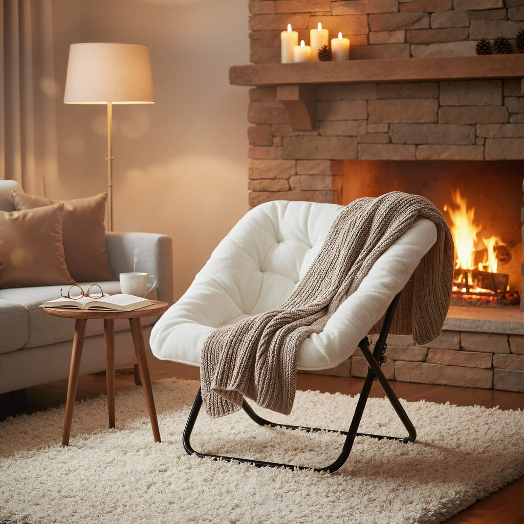 Foldable Saucer Moon Chair for Living Room