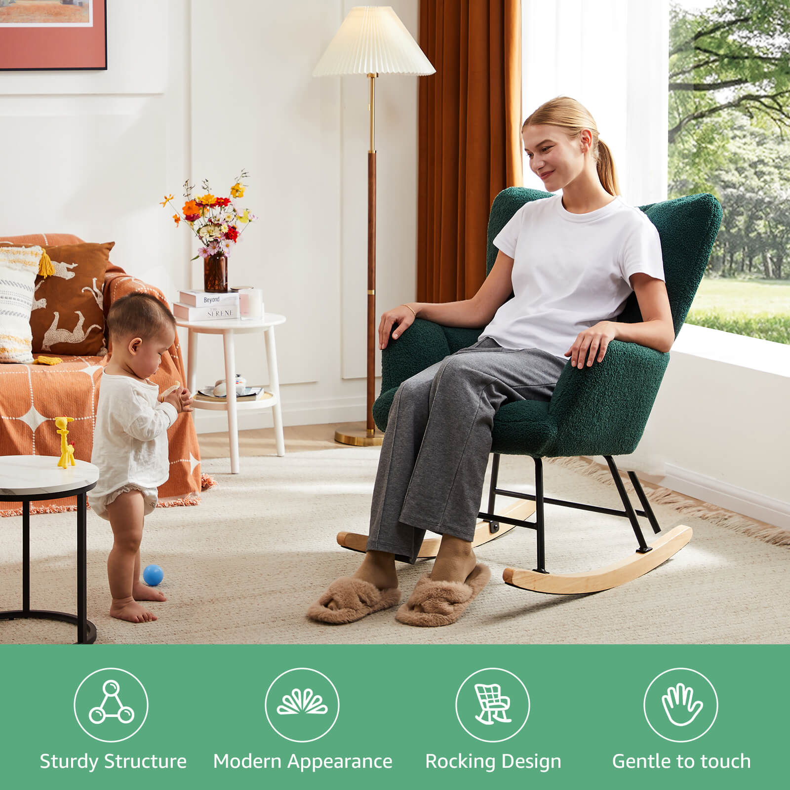 Rocking Chair Soft and Thick for Nursery