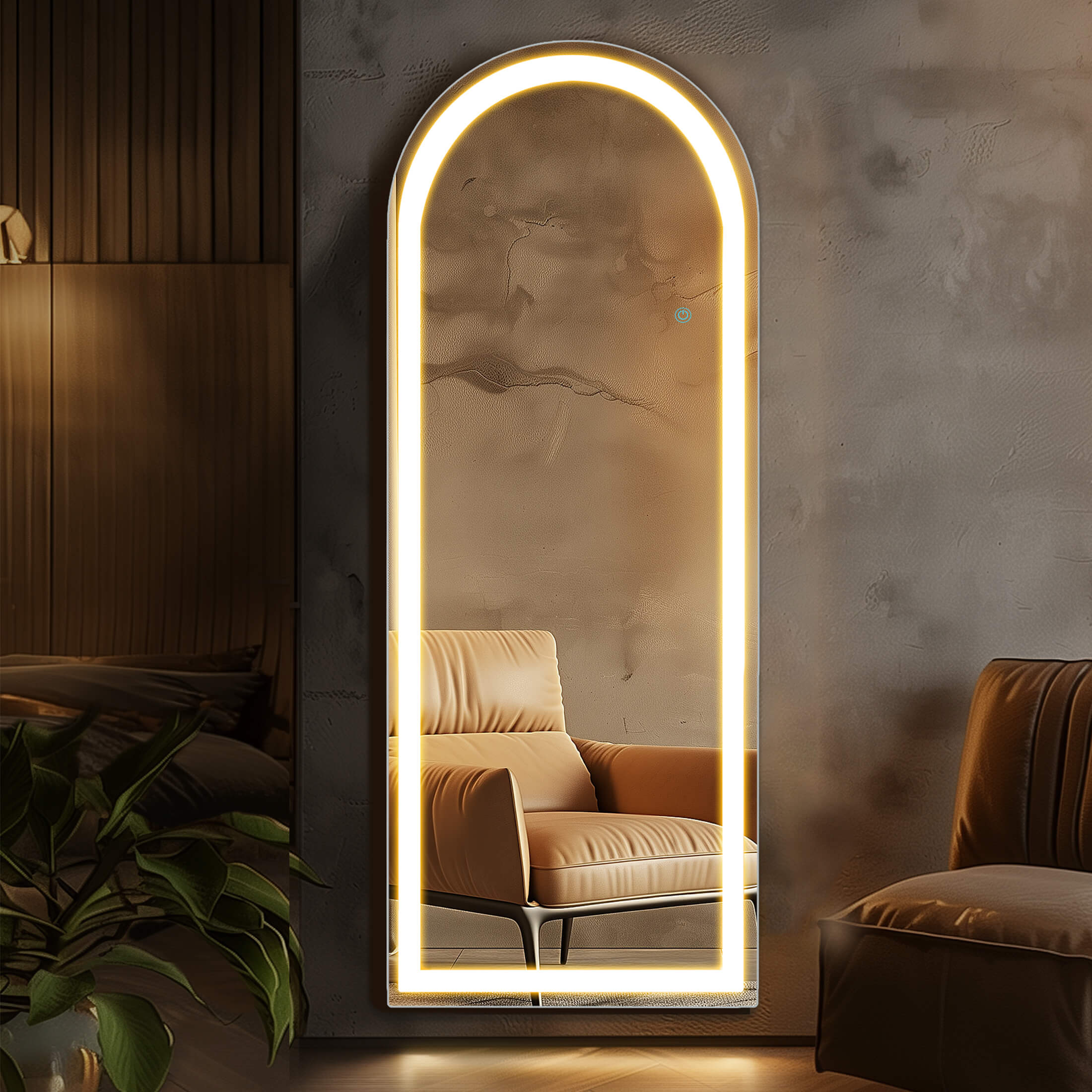 3-Color LED Illuminated Mirror for Indoors